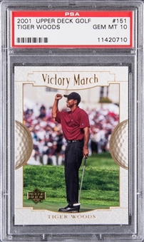 2001 UD Golf #151 Tiger Woods Rookie Card - PSA GEM MT 10
